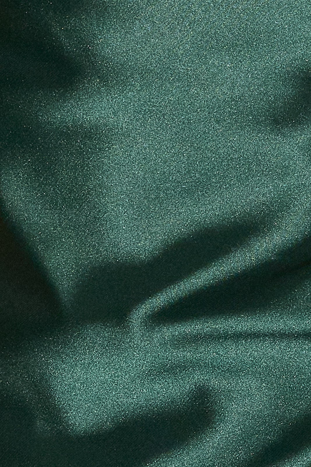Vera Green Halter Top in dark green satin