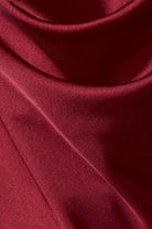 Vera Red Halter Top in dark red satin