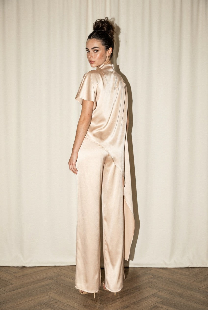 Casablanca Satin Set in champagne